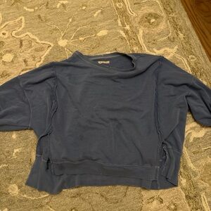 free people off the shoulder blue sweater